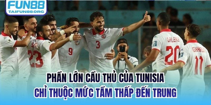Phần lớn cầu thủ của Tunisia chỉ thuộc mức tầm thấp đến trung